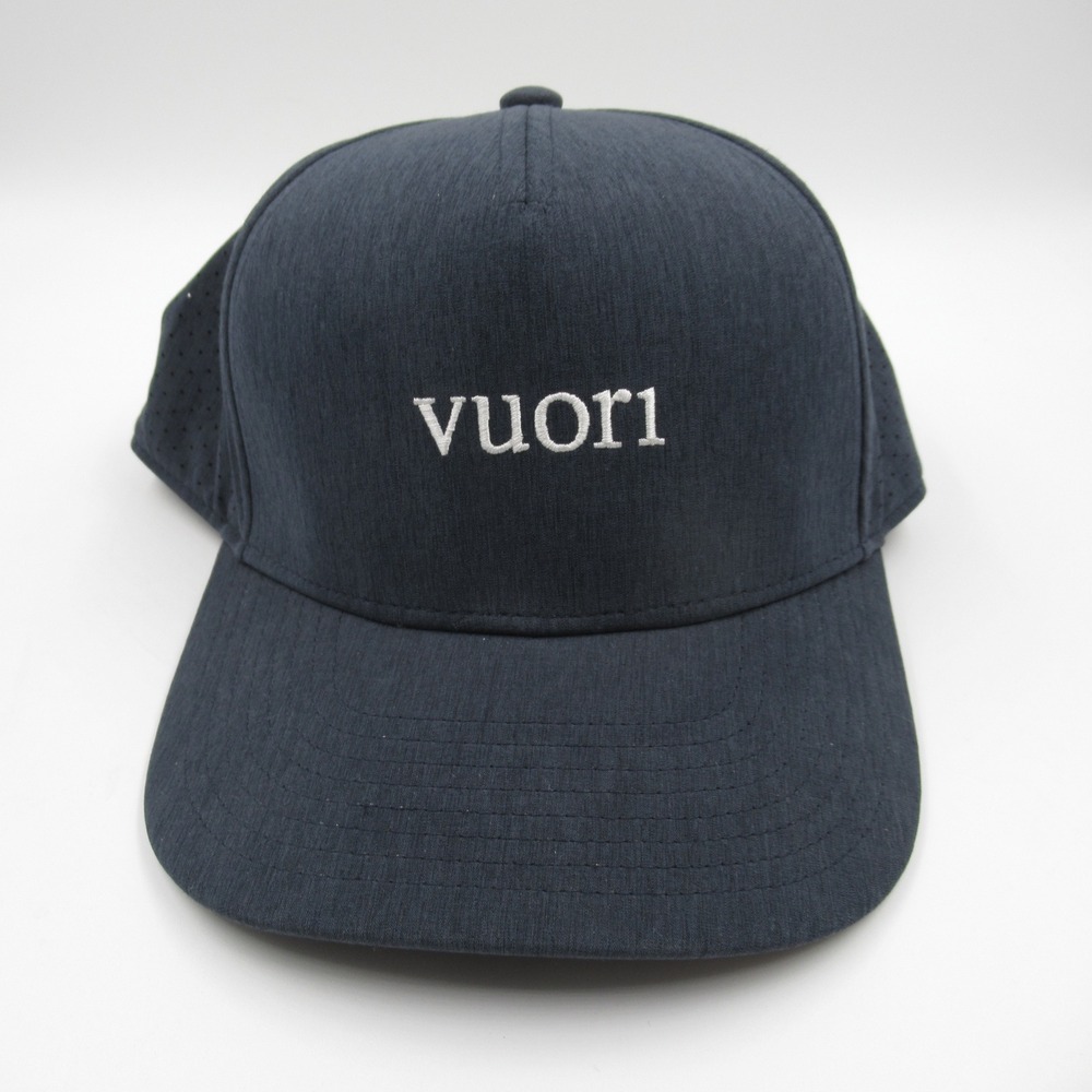 Vuori Performance Hat Mens OS Charcoal Gray Heather Perforated Snapback Cap